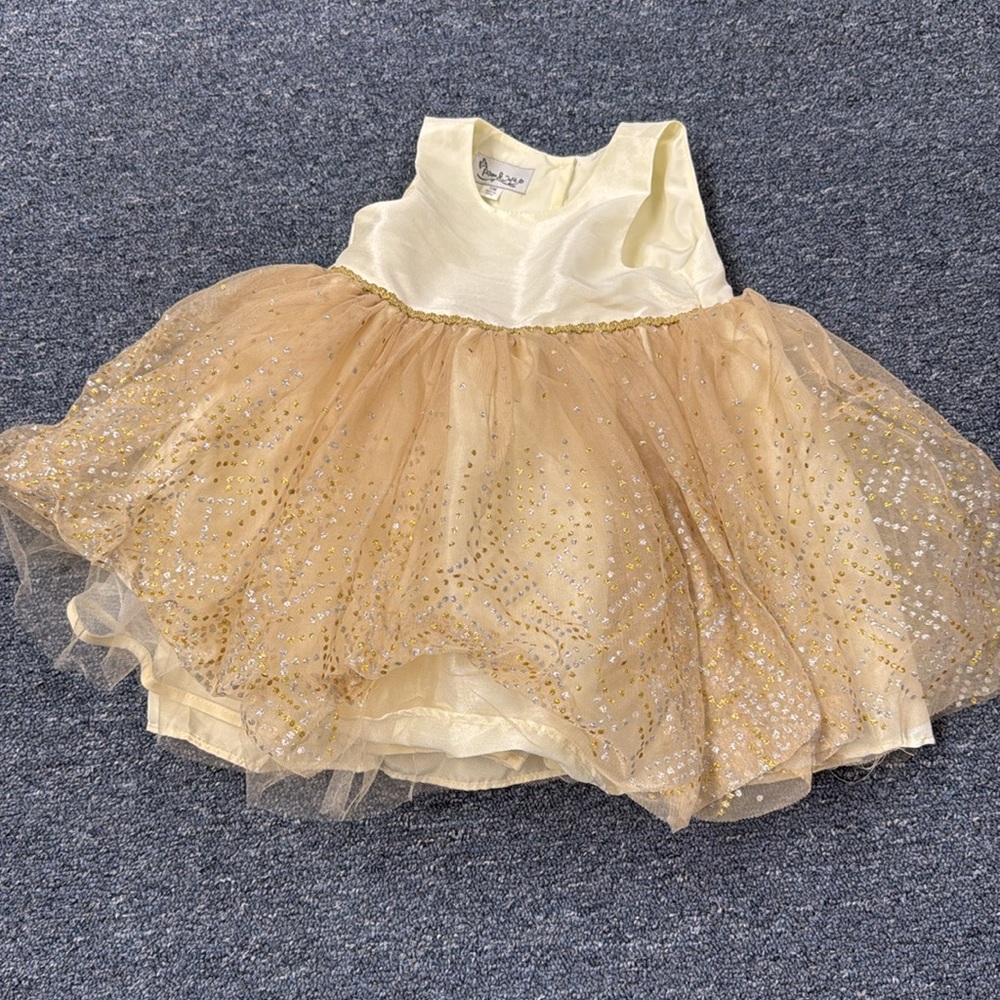 Pippa & Julie Cream Formal Baby Girls Dress Size 12Months